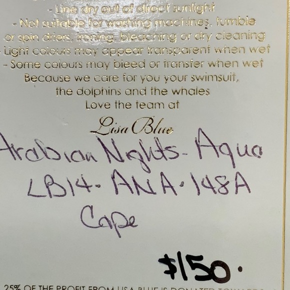 Lisa Blue ARABIAN NIGHTS Cape - Aqua Marine - Picture 9 of 14